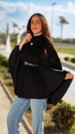 Cape ultra tendance en velours de laine – Image 10