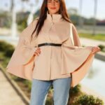 Cape ultra tendance en velours de laine