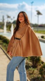 Cape ultra tendance en velours de laine – Image 9
