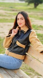 Veste en simili cuir doublée 3aloucha – Image 3