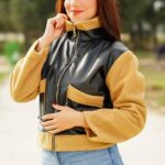 Veste en simili cuir doublée 3aloucha