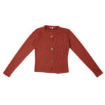 Top pull  court en tricot côtelé bordeaux,