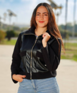 Veste en simili cuir doublée 3aloucha