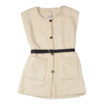 Veste Sans Manches Blanche Cassé Teddy Femme – Tunisie